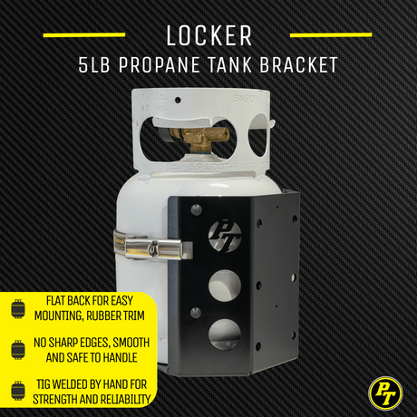 Teton LOCKER Propane Tank Bracket for 5 lb LP Bottle 8 in Diameter - Xtrusion Overland