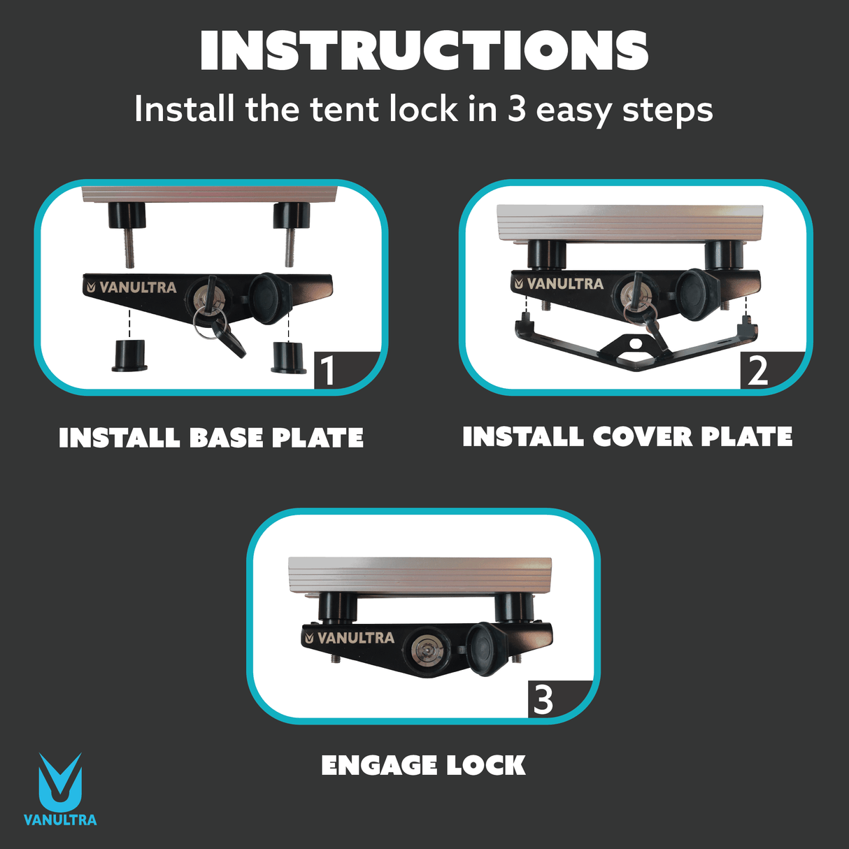 The Gatekeeper - Locking Tent Mount (Option A) - Xtrusion Overland