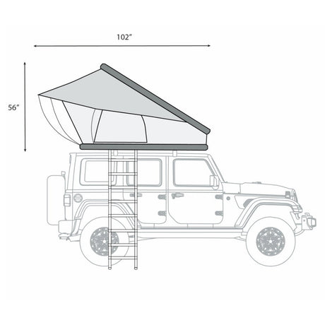 The ÖVRLNDR 2P Rooftop Tent (Black) - Xtrusion Overland