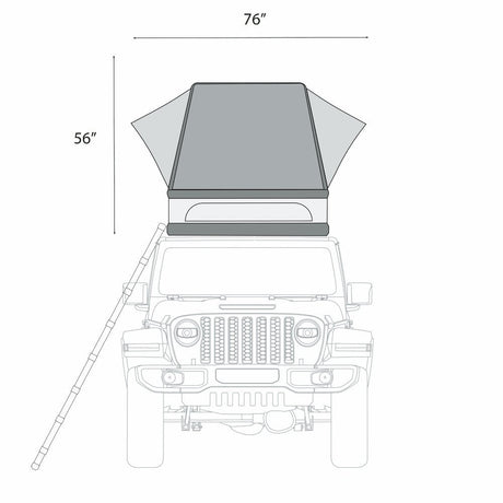 The ÖVRLNDR 2P Rooftop Tent (Black) - Xtrusion Overland