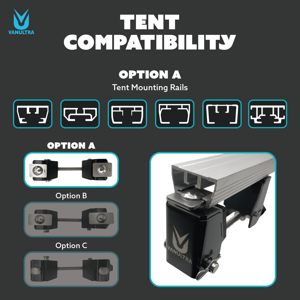 The Slipstream - Quick Release Tent Mounts (Option A) - Xtrusion Overland