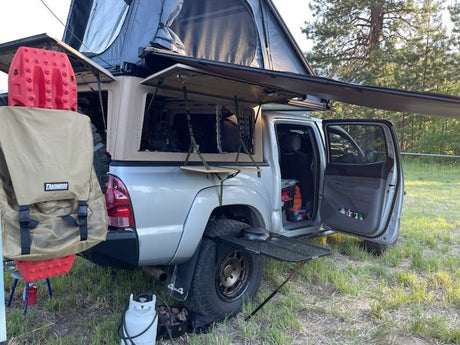 Tire Table Hanging Shelf for Vanlife & Camping - Xtrusion Overland