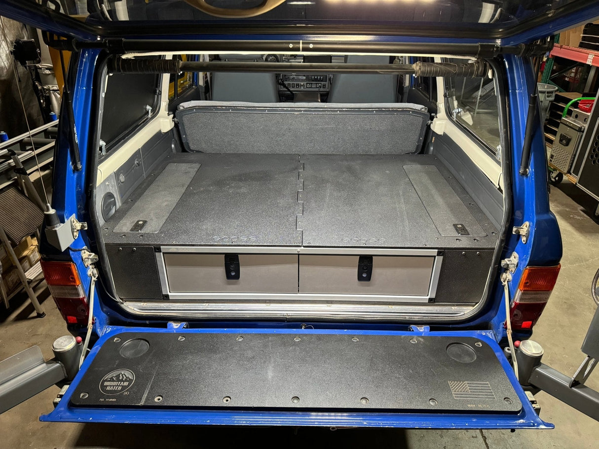 Toyota Land Cruiser 1980 - 1989 60 Series - Side x Side Drawer Module with Fitted Top Plate - 41 3/8"W x 9 - 1/2"H x 40"D - Xtrusion Overland