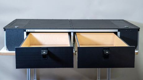Toyota Land Cruiser 1980-1989 60 Series - Side x Side Drawer Module with Fitted Top Plate - 41 3/8"W x 9-1/2"H  x 40"D