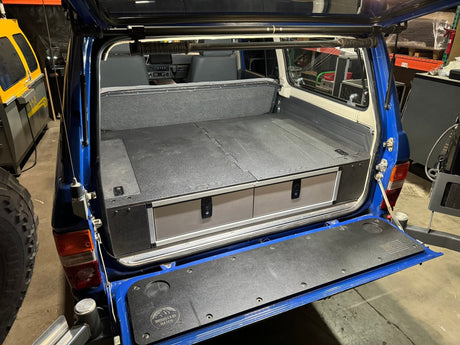 Toyota Land Cruiser 1980 - 1989 60 Series - Side x Side Drawer Module with Fitted Top Plate - 41 3/8"W x 9 - 1/2"H x 40"D - Xtrusion Overland