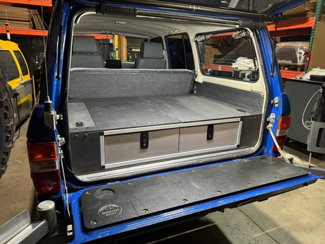 Toyota Land Cruiser 1980 - 1989 60 Series - Side x Side Drawer Module with Fitted Top Plate - 41 3/8"W x 9 - 1/2"H x 40"D - Xtrusion Overland