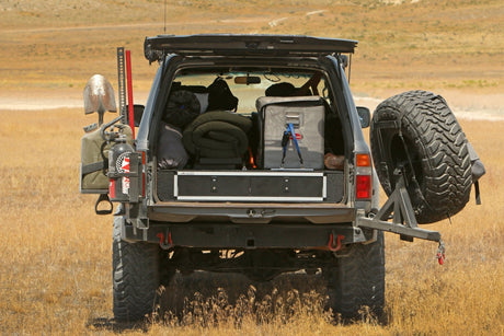 Toyota Land Cruiser 1991 - 1997 80 Series - Side x Side Drawer Module with Fitted Top Plate - 43 - 3/8" W x 8" H x 40" D - Xtrusion Overland