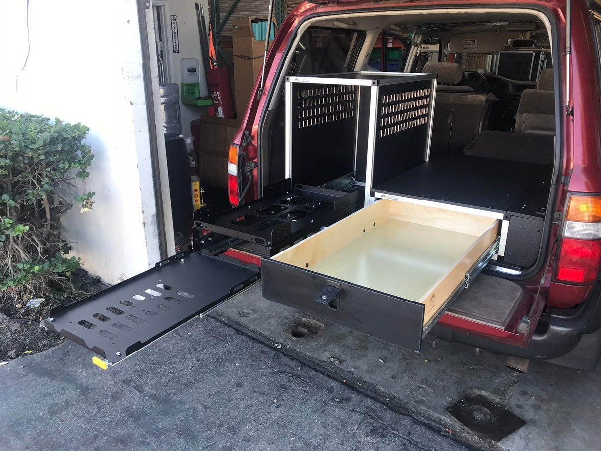Toyota Land Cruiser 1991 - 1997 80 Series - Single Drawer Module with Fitted Top Plate - 19 - 3/16"W x 8"H x 40"D - Xtrusion Overland