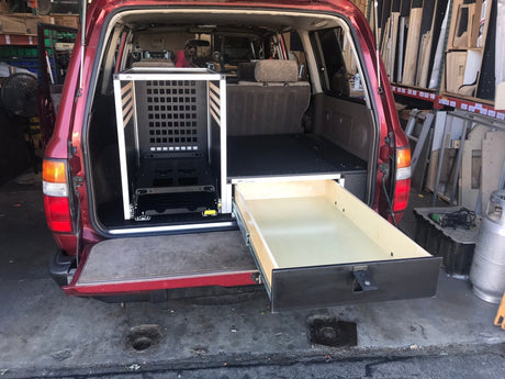 Toyota Land Cruiser 1991 - 1997 80 Series - Single Drawer Module with Fitted Top Plate - 24 - 3/16"W x 8"H x 40"D - Xtrusion Overland