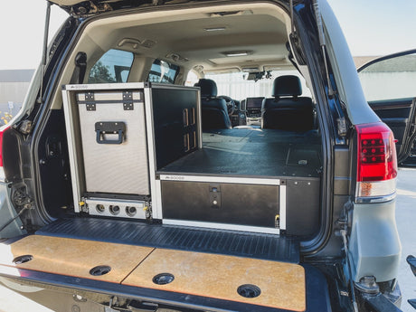 Toyota Land Cruiser 2008 - 2021 200 Series - Single Drawer with Fitted Top Plate - 22 - 3/16"W x 9 - 1/2"H x 40"D - Xtrusion Overland