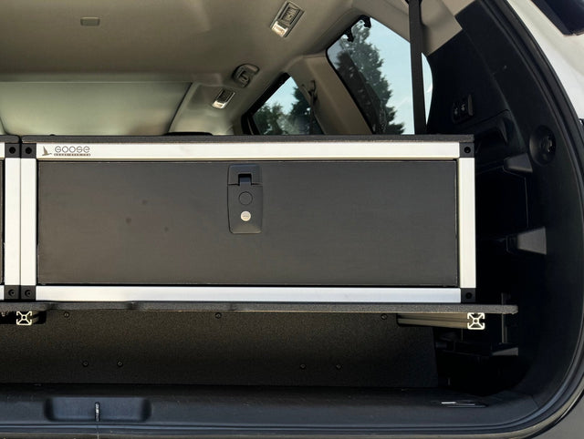 Toyota - Sequoia - 2023 - Present - 3rd Gen - Explore Series - Single Drawer - 28 - 3/16" Width x 38" Deep x 10" High - Drawer Module with Short Drawer 20" and Storage Space Behind - Xtrusion Overland