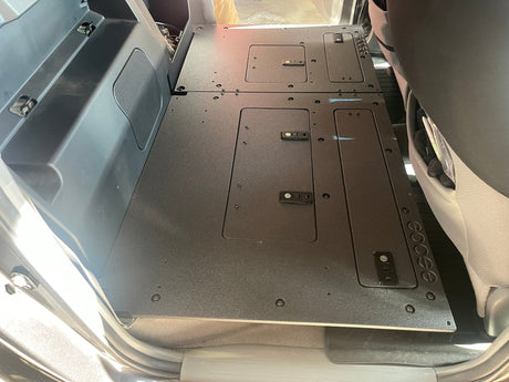 Toyota Tacoma 2005 - 2023 2nd and 3rd Gen. Double Cab - Second Row Seat Delete Plate System keeping Factory Back Wall - Xtrusion Overland