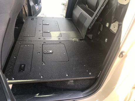Toyota Tacoma 2005 - 2023 2nd and 3rd Gen. Double Cab - Second Row Seat Delete Plate System keeping Factory Back Wall - Xtrusion Overland