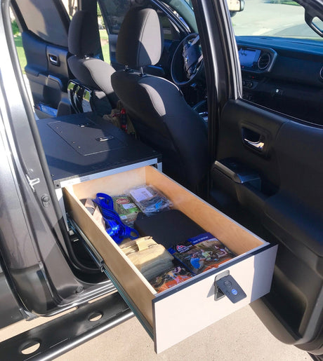 Toyota Tacoma 2005 - 2023 2nd and 3rd Gen. Double Cab - Second Row Single Drawer Module - 60% Passenger Side - Xtrusion Overland