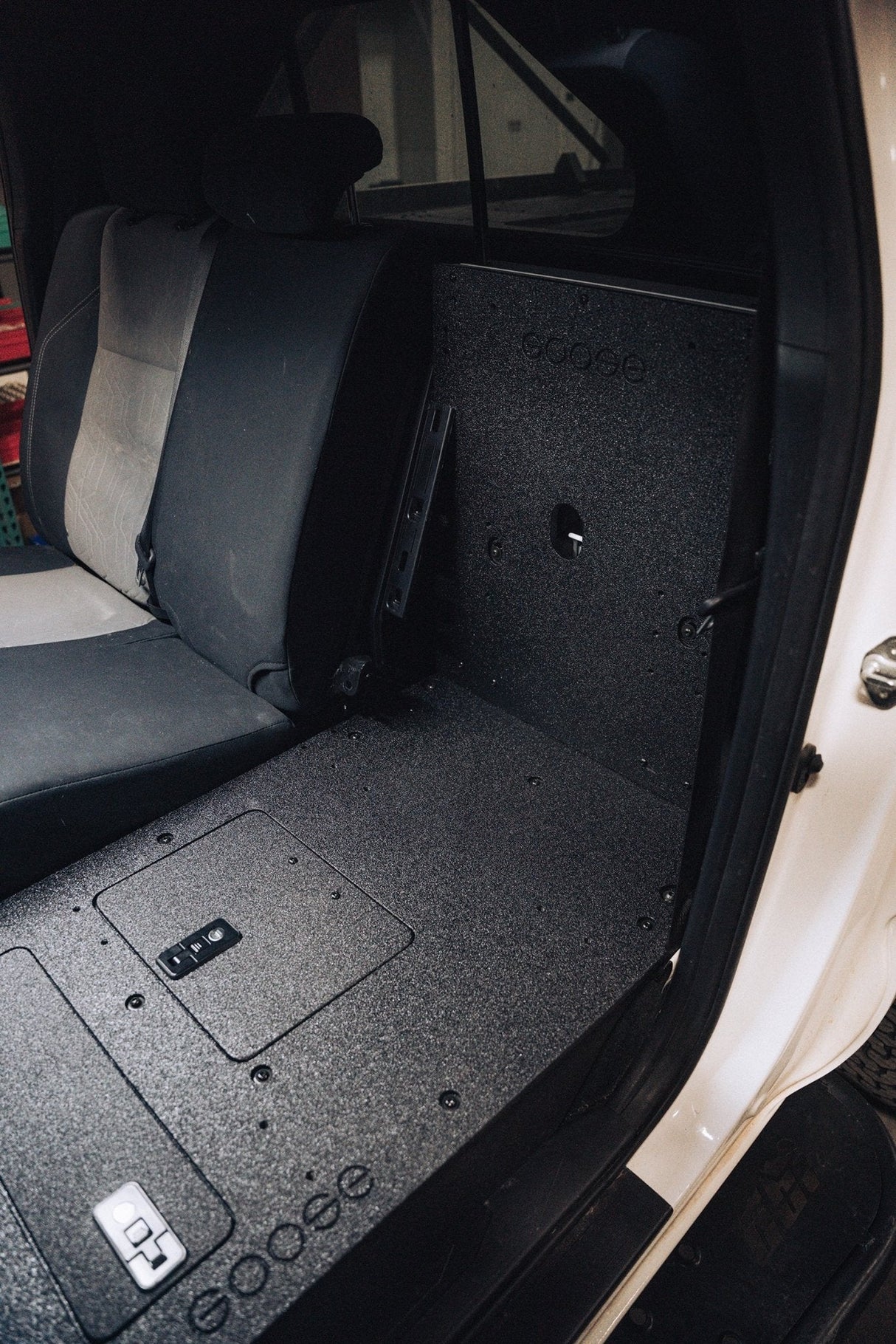 Toyota Tacoma 2005 - 2023 2nd and 3rd Gen Double Cab Version 2 - Second Row Seat Delete Plate System - Xtrusion Overland