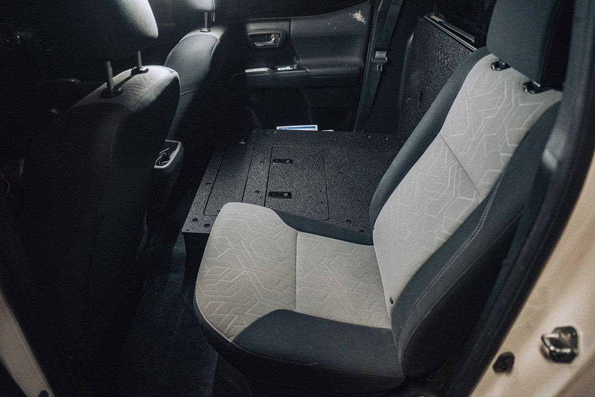 Toyota Tacoma 2005 - 2023 2nd and 3rd Gen Double Cab Version 2 - Second Row Seat Delete Plate System - Xtrusion Overland