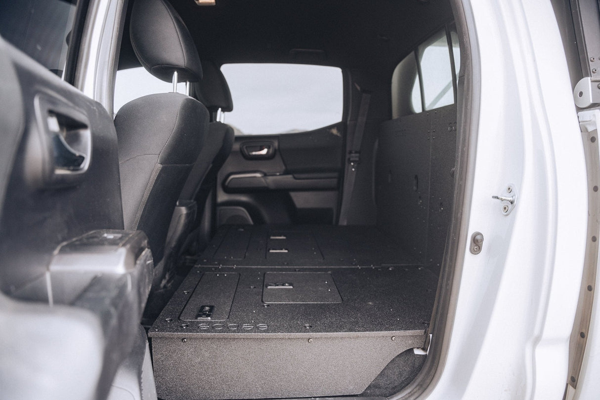 Toyota Tacoma 2005 - 2023 2nd and 3rd Gen Double Cab Version 2 - Second Row Seat Delete Plate System - Xtrusion Overland