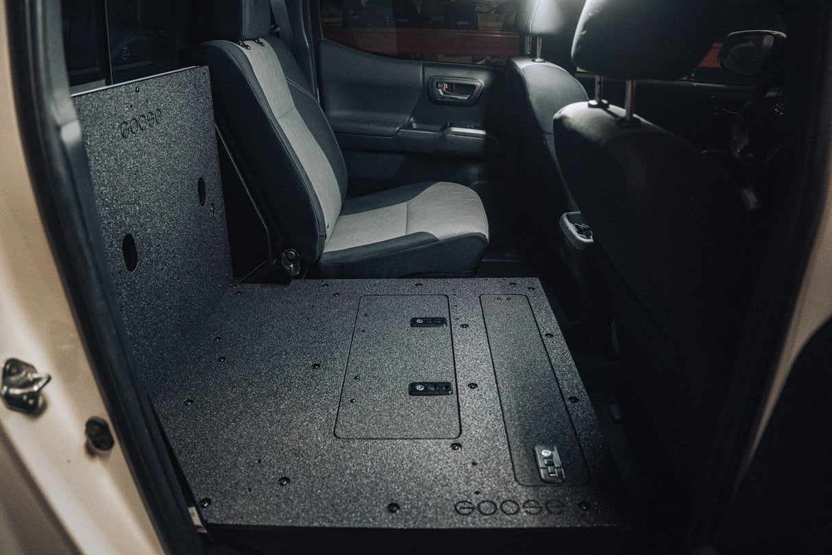Toyota Tacoma 2005 - 2023 2nd and 3rd Gen Double Cab Version 2 - Second Row Seat Delete Plate System - Xtrusion Overland