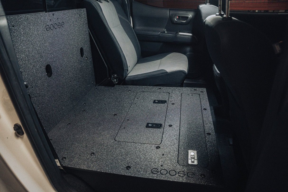 Toyota Tacoma 2005 - 2023 2nd and 3rd Gen Double Cab Version 2 - Second Row Seat Delete Plate System - Xtrusion Overland