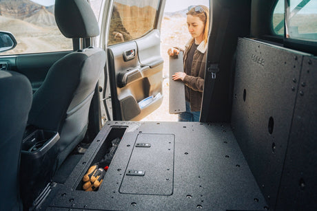 Toyota Tacoma 2005 - 2023 2nd and 3rd Gen Double Cab Version 2 - Second Row Seat Delete Plate System - Xtrusion Overland