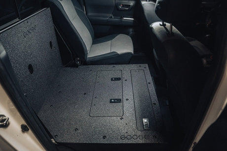 Toyota Tacoma 2005 - 2023 2nd and 3rd Gen Double Cab Version 2 - Second Row Seat Delete Plate System - Xtrusion Overland