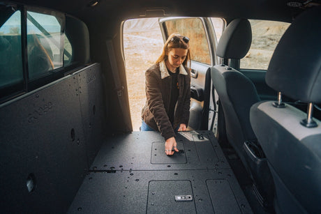 Toyota Tacoma 2005 - 2023 2nd and 3rd Gen Double Cab Version 2 - Second Row Seat Delete Plate System - Xtrusion Overland