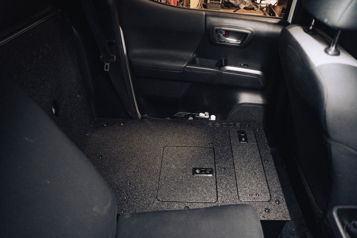 Toyota Tacoma 2005 - 2023 2nd and 3rd Gen Double Cab Version 2 - Second Row Seat Delete Plate System - Xtrusion Overland