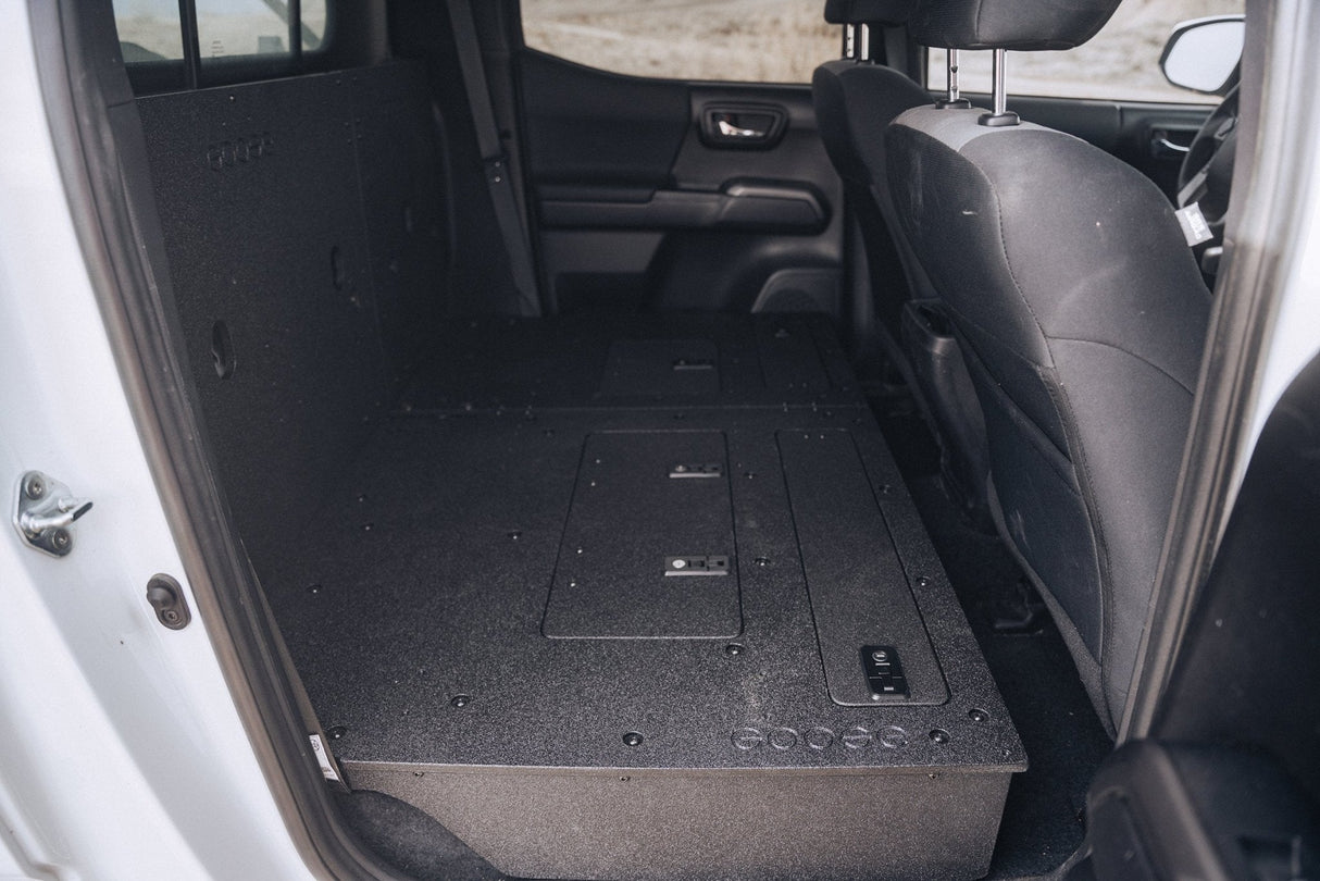 Toyota Tacoma 2005 - 2023 2nd and 3rd Gen Double Cab Version 2 - Second Row Seat Delete Plate System - Xtrusion Overland