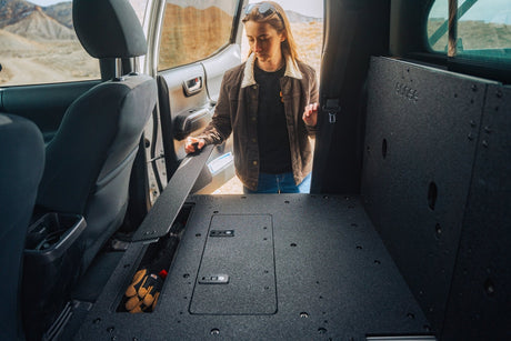 Toyota Tacoma 2005 - 2023 2nd and 3rd Gen Double Cab Version 2 - Second Row Seat Delete Plate System - Xtrusion Overland