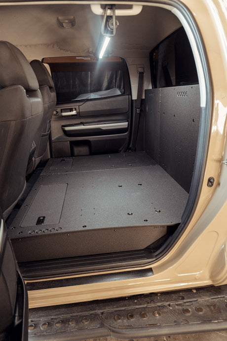 Toyota Tundra 2014 - 2021 2.5 Gen. CrewMax - Second Row Seat Delete Plate System - Xtrusion Overland