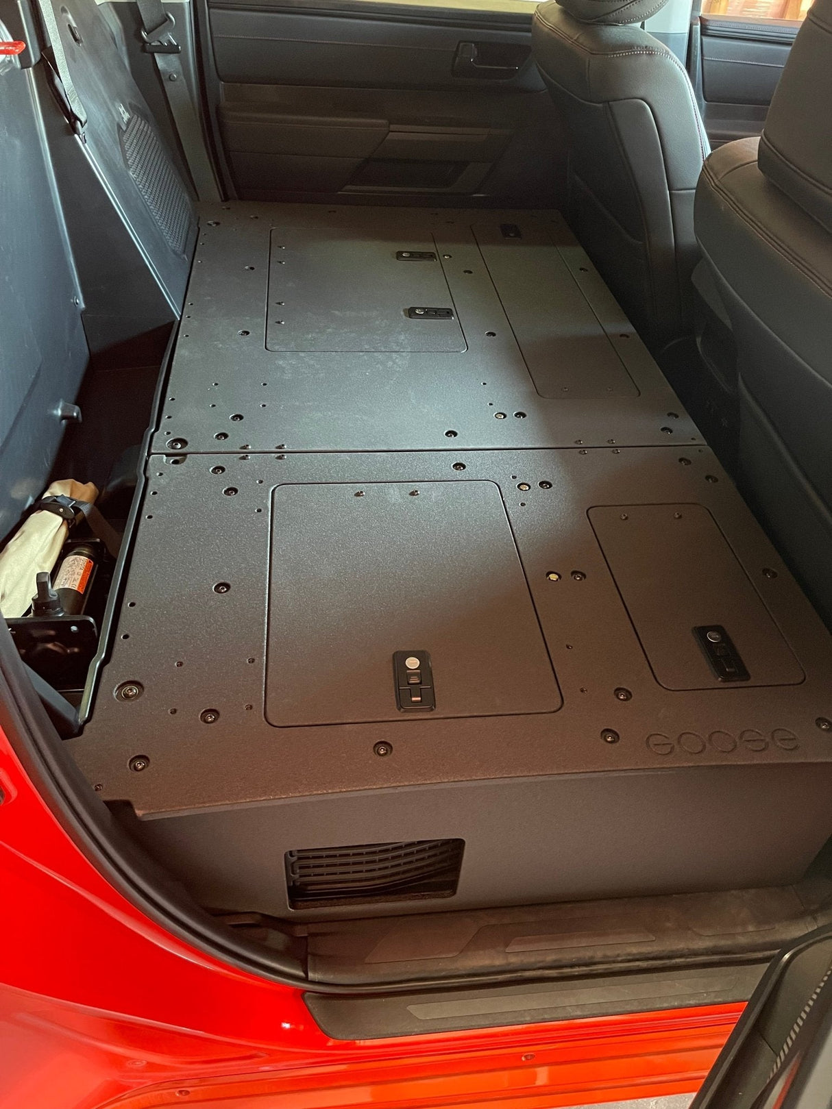 Toyota Tundra 2022 - Present 3rd Gen. CrewMax - Second Row Seat Delete Plate System - Xtrusion Overland
