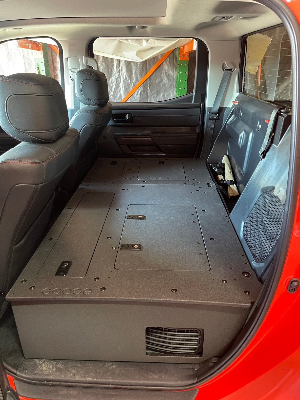 Toyota Tundra 2022 - Present 3rd Gen. CrewMax - Second Row Seat Delete Plate System - Xtrusion Overland