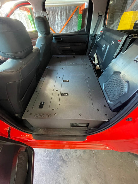Toyota Tundra 2022 - Present 3rd Gen. CrewMax - Second Row Seat Delete Plate System - Xtrusion Overland
