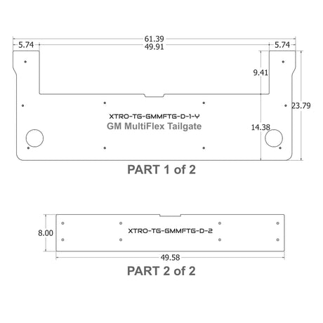 TrailGate Panel for Chevy Silverado (2022+ w/ Multi - Flex Tailgates) - Xtrusion Overland