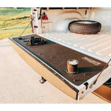Ram Truck (2010-2020) 1500/2500/3500 Tailgate TrailGate Insert with cup holders and a drink in one of the cup holders.