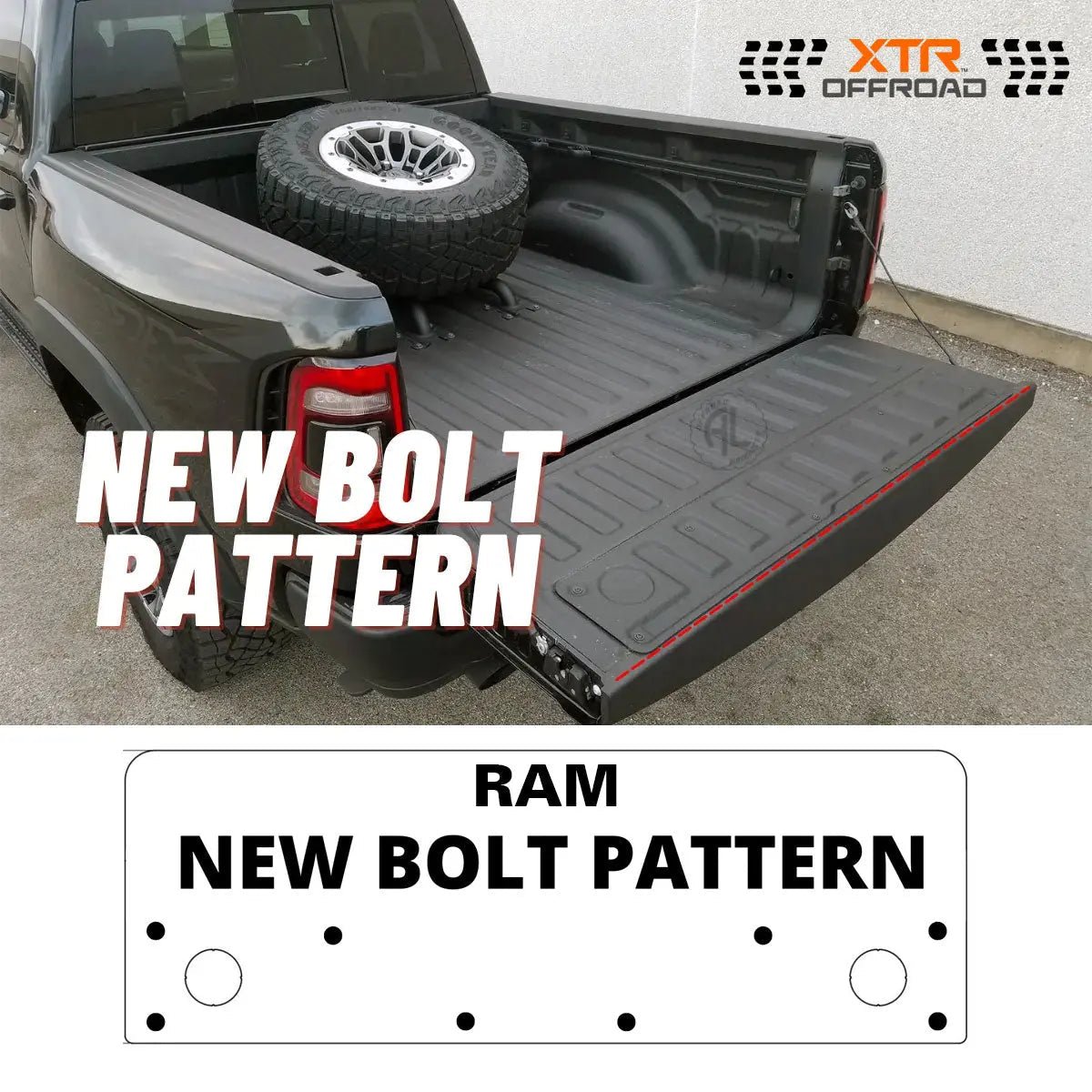 Ram Trucks New Tailgate Bolt Pattern 1500/2500/3500 TrailGate Insert