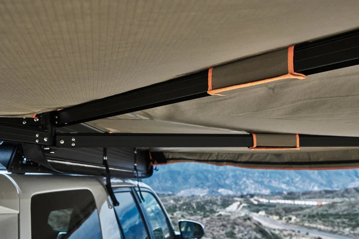 270 DEGREE AWNING, COMPACT, DRIVER SIDE, C-CHANNEL ALUMINUM, OLIVE, BY TUFF STUFF OVERLAND