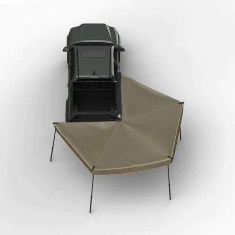 270 DEGREE AWNING, COMPACT, PASSENGER SIDE, C-CHANNEL ALUMINUM, OLIVE, BY TUFF STUFF OVERLAND