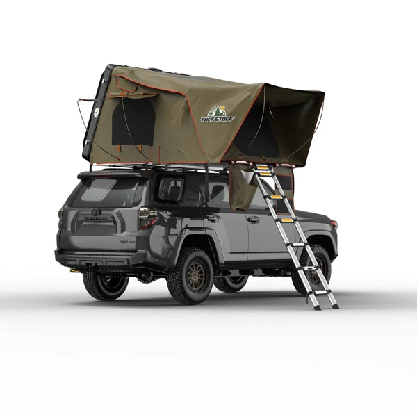 ALPHA HARDSHELL ROOFTOP TENT, ABS, 2-3 PERSON, BLACK, BY TUFF STUFF OVERLAND