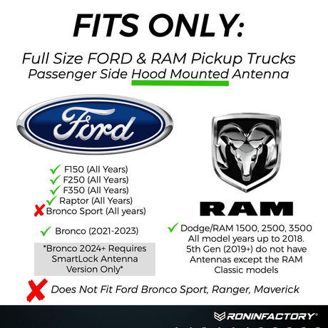 TUFFLOCK® BULLET ANTENNA FOR FORD - Xtrusion Overland