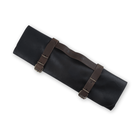 Vintage Leather Black Knife Roll - 7 Pocket - Xtrusion Overland