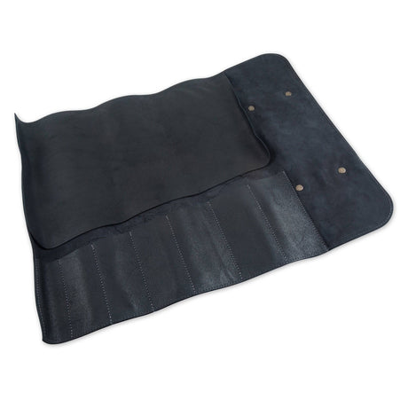 Vintage Leather Black Knife Roll - 7 Pocket - Xtrusion Overland