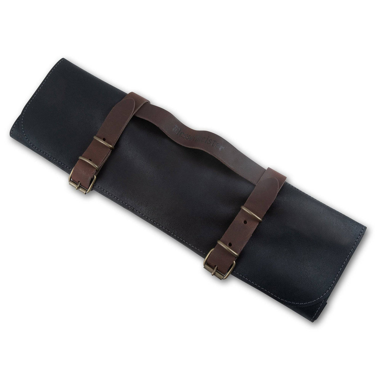 Vintage Leather Black Knife Roll - 7 Pocket - Xtrusion Overland