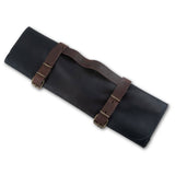 Vintage Leather Black Knife Roll - 7 Pocket - Xtrusion Overland