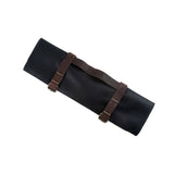 Vintage Leather Black Knife Roll - 7 Pocket - Xtrusion Overland