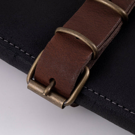Vintage Leather Black Knife Roll - 7 Pocket - Xtrusion Overland