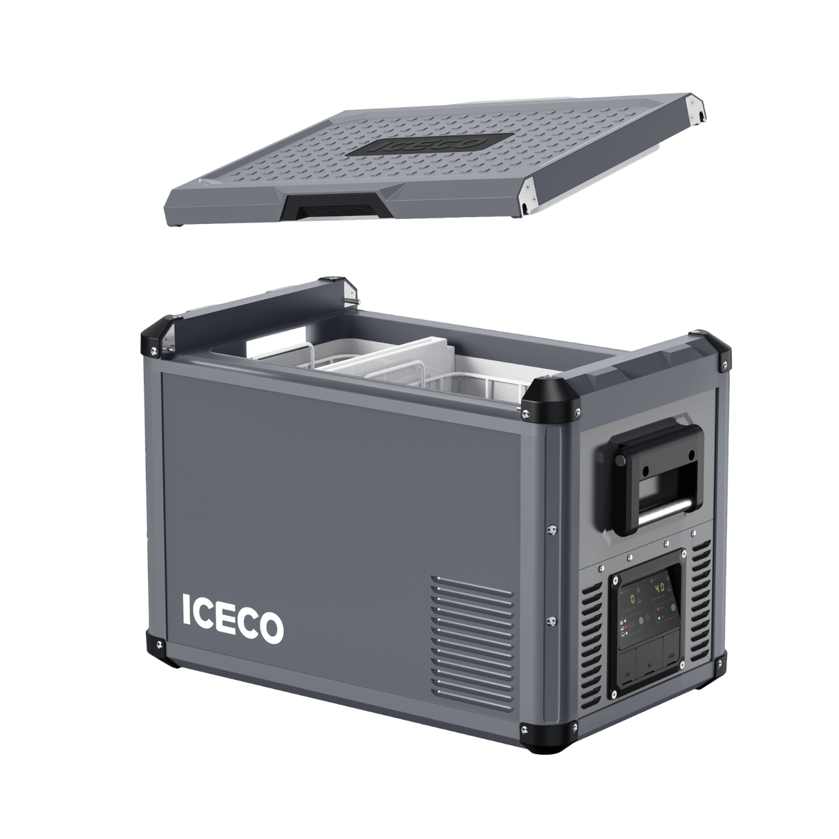 VL45ProD Dual Zone Portable Freezer - Gray | ICECO - Xtrusion Overland