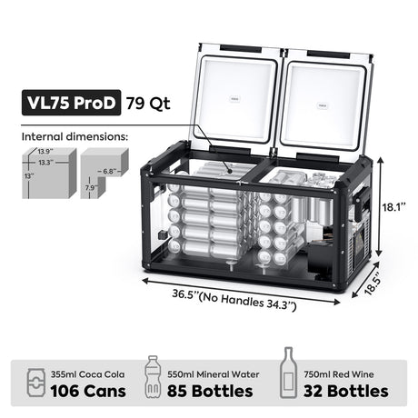 VL75ProD 12V Heavy Duty Fridge Freezer | ICECO | 75 LT - Xtrusion Overland