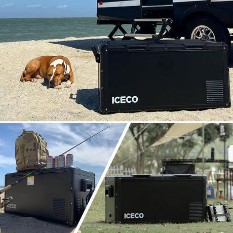 VL90ProD Dual Zone RV 12 volt Fridge Plug in Cooler | ICECO | 90 LT - Xtrusion Overland
