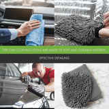 WASH & WHIPS Car Wash Kit - 3-Gallon Bucket with Particle Interceptor Trap, Shampoo, Chenille Mitt & Microfiber Soft Towel, 5pcs - Xtrusion Overland